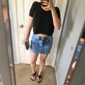 Denim Mini Skirt Size 28 Dark wash